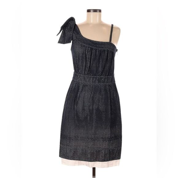 Marc By Marc Jacobs Eyelet One Shoulder Mini Dress in Navy Blue Women’s Size 2 - Picture 1 of 7